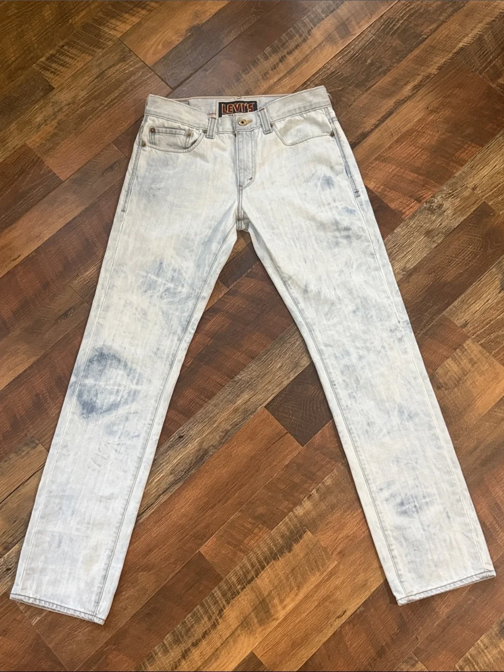 Levi’s 511 Skinny Jeans Light Wash Acid Bleach Denim W33 L32